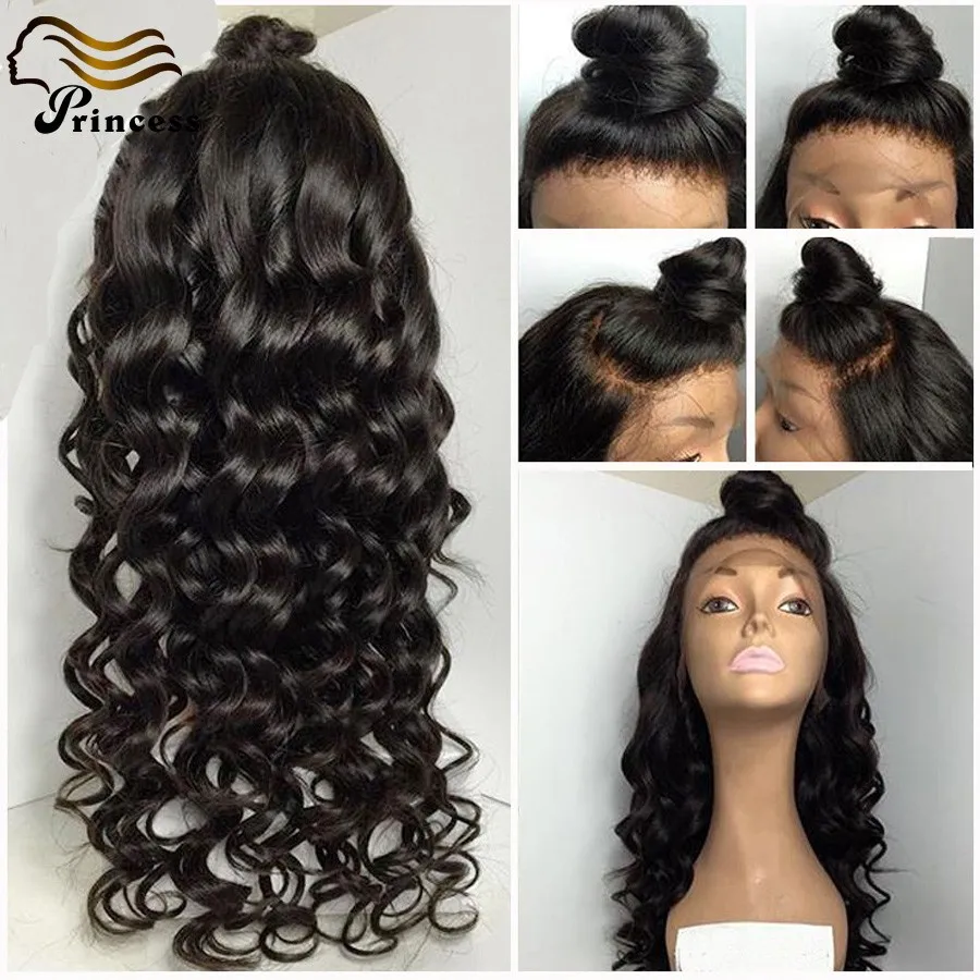 

7A Cheap Brazilian Glueless Human Hair Wigs For Black Woman Lace Front Wigs With Baby Hair Full Lace Wigs Bleached Knots Stock