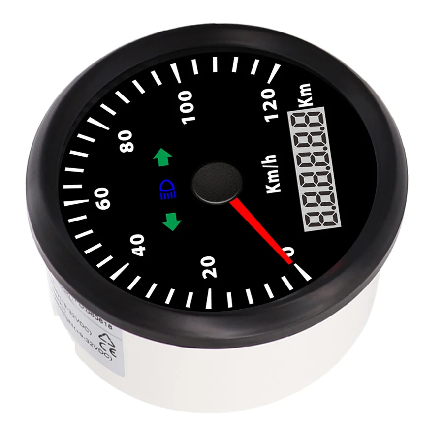 120 KMH Motorcycle Speedometer Digital GPS speed Gauge Meter Water proof Steel Bezel for Car Motor Vessel ATV UTV Red Backlight |