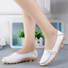 Для женщин; натуральная кожа; туфли; мокасины; Лоферы для мам; мягкая женская обувь на плоской подошве для отдыха женские Повседневное обувь Весна новое поступление