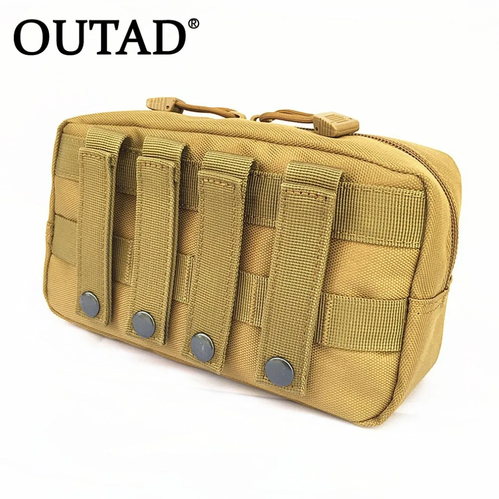 

OUTAD Multifunction Tactical Molle Pouch Zipper Closure Large Waist Pack Outdoor Backpack Attachment Hunting Hiking Pouch