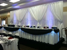 3M*6M two layers Ice Silk White Wedding Backdrop wedding Decoration stage curtain wedding drapes
