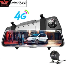 Anstar 10 “4G Specchio di Retrovisione Dell’automobile DVR HD 1080 P Registratore Doppia Lente Dash Cam WiFi ADAS GPS di Navigazione Auto Registrar Videocamera per auto