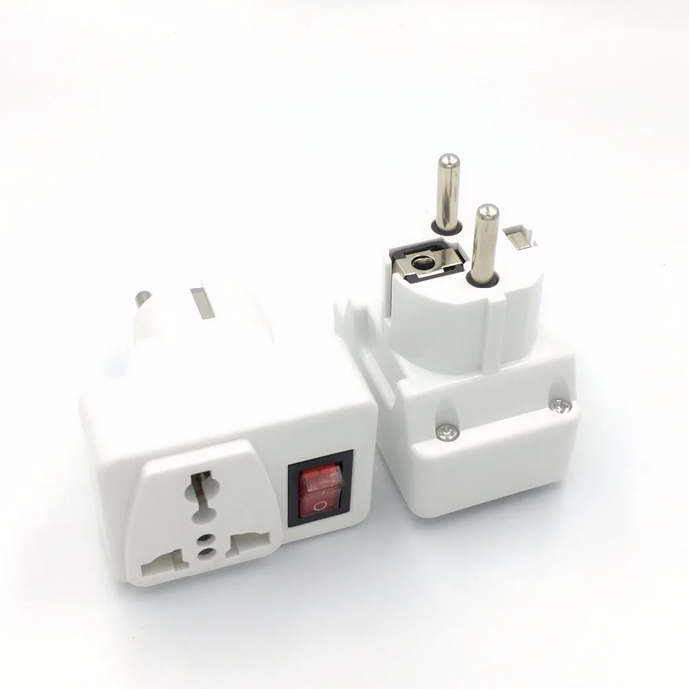 

Universal Electric Plug With On/Off Switch International Travel Charger Power Socket Adapter EU New Arrival