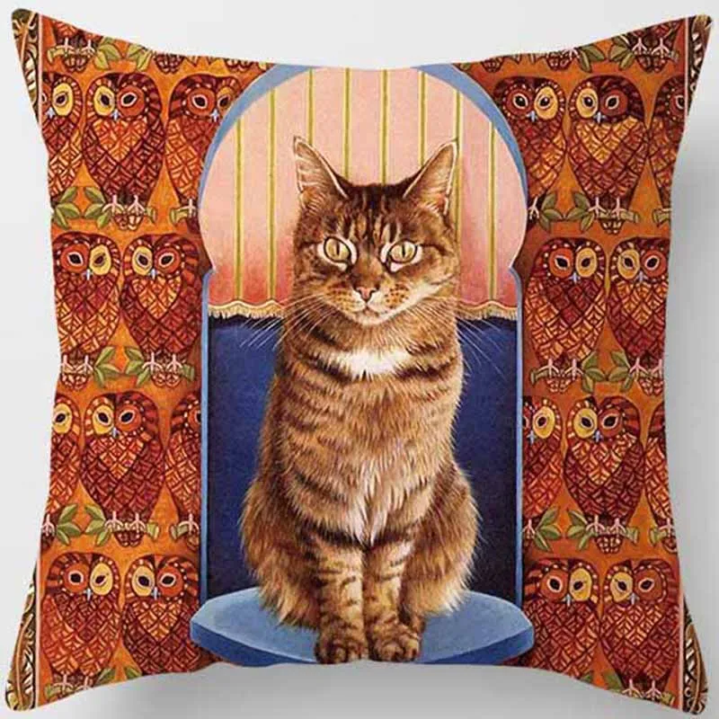 Горячая Распродажа, милый чехол для подушки с изображением кошек, квадратный чехол для подушки с милым мультяшным Кроликом, наволочки, размер 45*45 см - Цвет: 10
