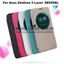 Nillkin étincelle série flip case en cuir de couverture pour Asus ZenFone 2 Laser ZE550KL 5.5 Téléphone cas pour Asus ze550kl case