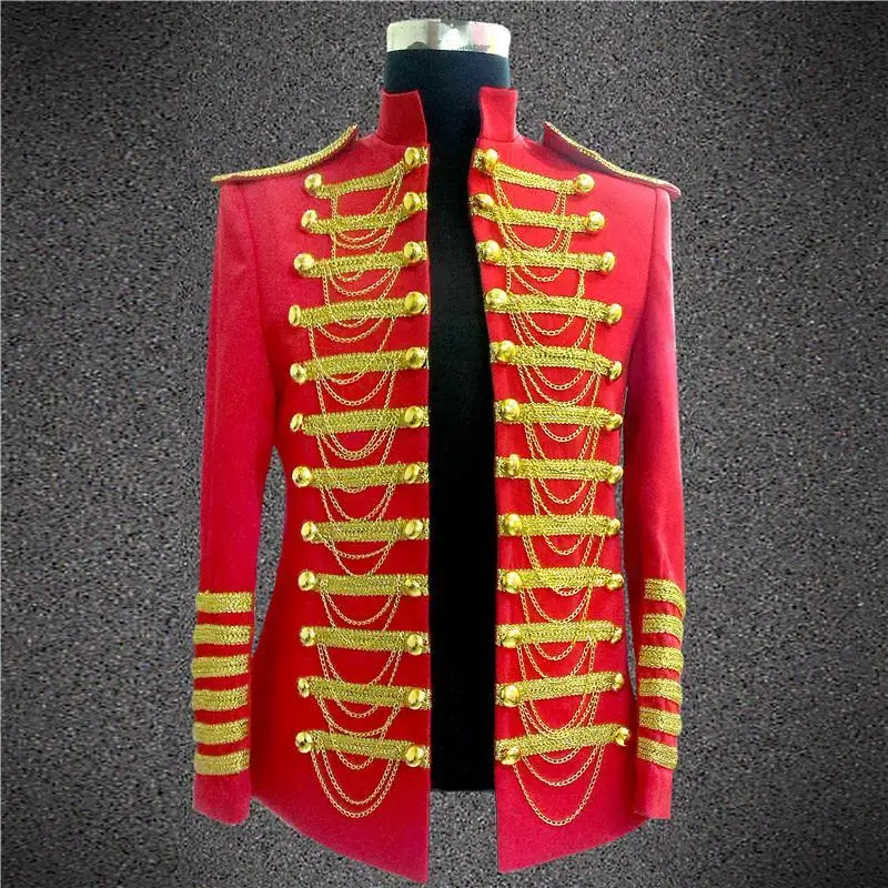Fashion Royal Costumes for Men DJ Show Stage Performance Wear Clubwear