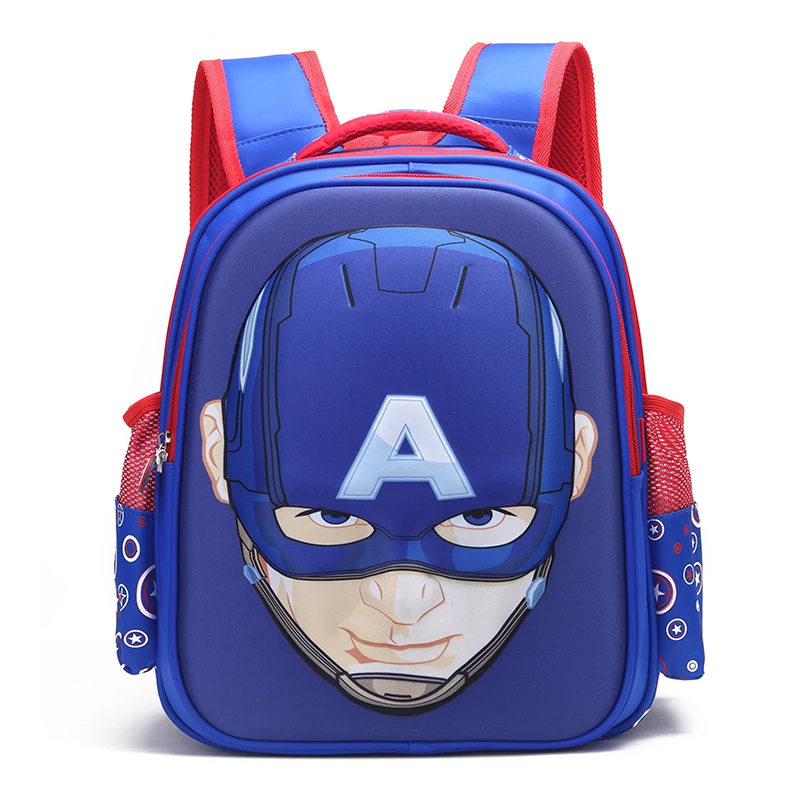 

3D Captain America Kids Backpack Children School Bags for Boys Kindergarten Preschool Elementary School Backpacks Orthopedic
