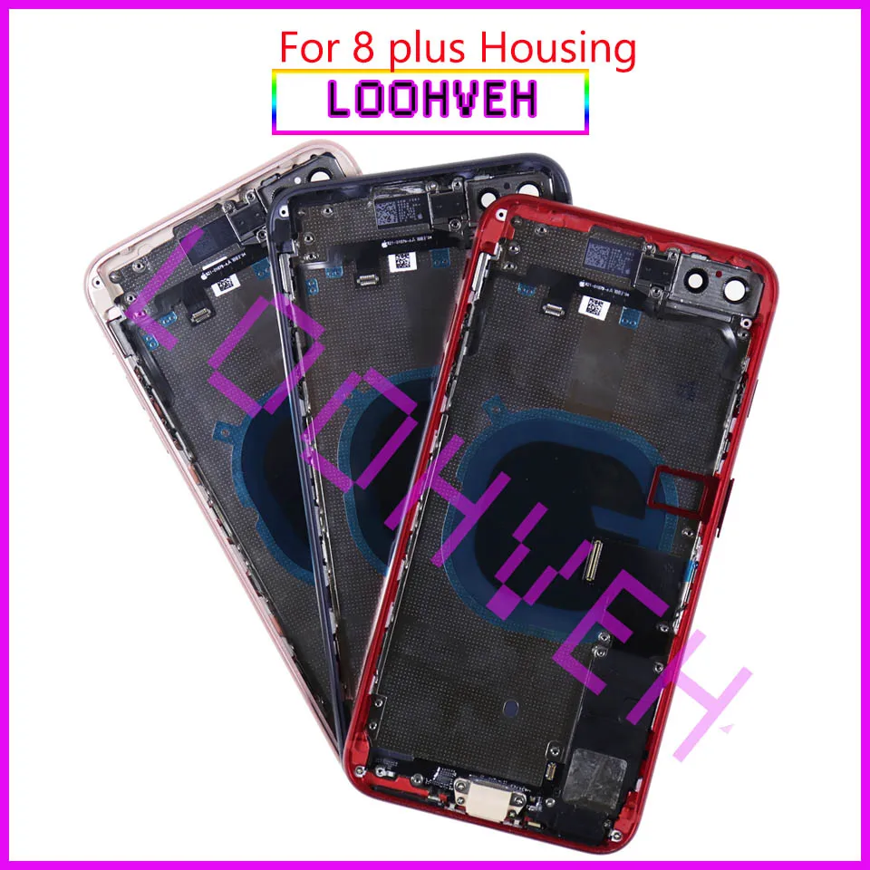  new For iphone 8 8G or 8 Plus X Full Housing Assembly Back Middle Frame Chassis Battery Cover Body 