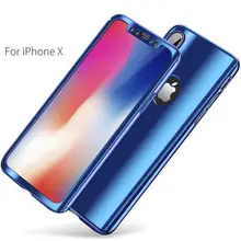 Maxsharer Phone Case For iPhone 7 8 Plus Plating Metal Silicone Back Cover for iPhone X XR XS Max 6 6S Plus Gifted Tempered Film