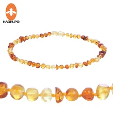HAOHUPO Genuine Natural Baltic Amber Necklace Certified Authentic Baby Teething Adults Handmade Women Jewelry