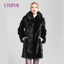 LTGFUR Natural furs women fur coats popular Slim Furcoats women mink fur coats real fur coats women Thick Warm sale mink coats