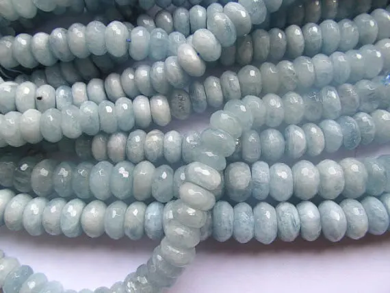 

high quality 3x5 4x6 5x8 6x10 6x12mm Genuine Aquamarine Beryl gemstone Rondelle Faceted Blue beads full strand