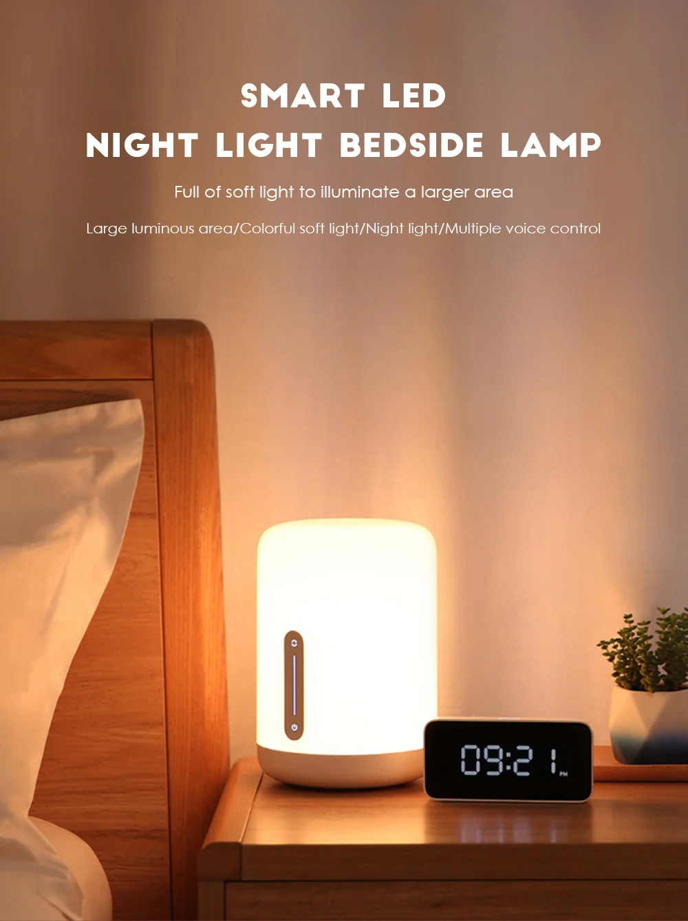 Xiao mi jia прикроватная лампа 2 умный красочный ночной Светильник Голосовое управление сенсорный переключатель mi Home App Светодиодная лампа для Apple Homekit Siri