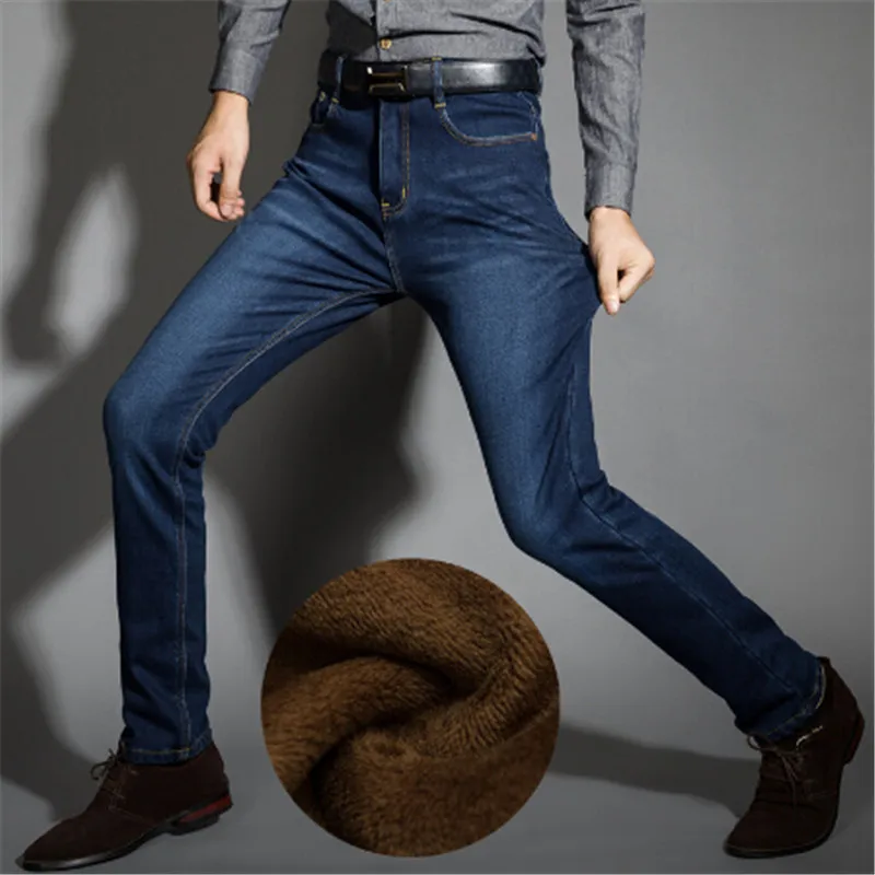 jeans with warm lining