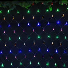 1.5m*1.5m Net Lights 6w 100 LED Net Mesh Decorative Fairy Lights Twinkle Lighting Christmas Wedding Party US/EU 110-240V Free