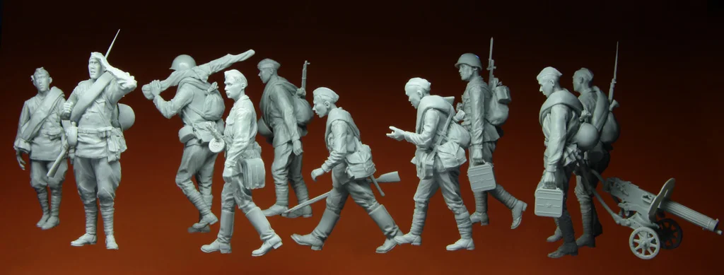 1/35 модельная фигурка из смолы комплект русский Infantrymen Курск 1943 десять фигур