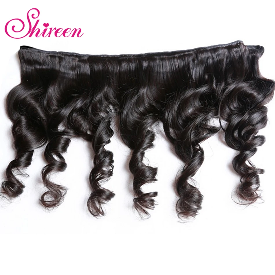 Shireen свободные волнистые в наборе человеческие волосы для наращивания бразильские волосы tissage cheveux humain натуральный черный могут быть окрашены