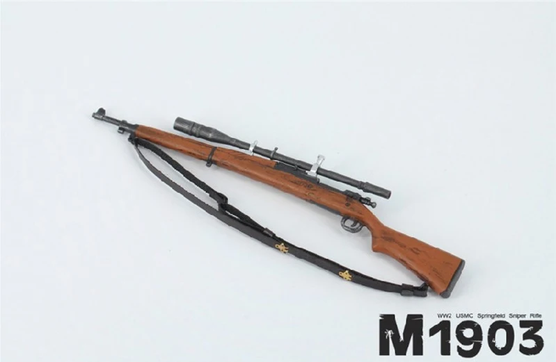 1:6 Scale Toy Accessory WWII Springfield Rifle Gun Weapon Model A