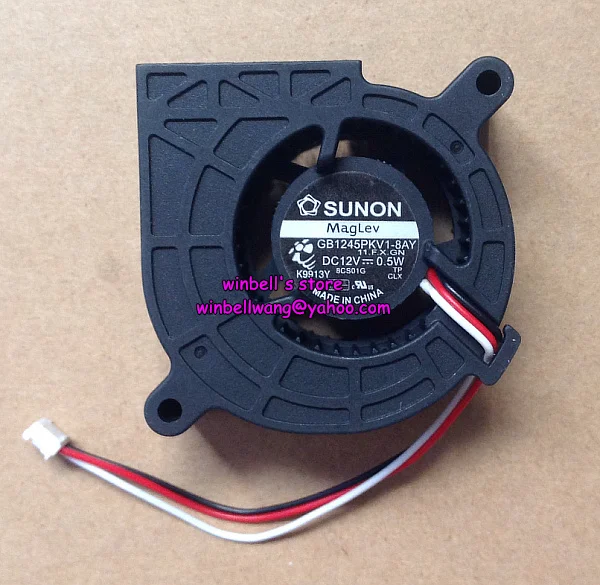 SUNON GB1245PKV1-8AY 11. F. X. GN 12V 0,5 W 4520 центробежный проектор вентилятор, 3 провода