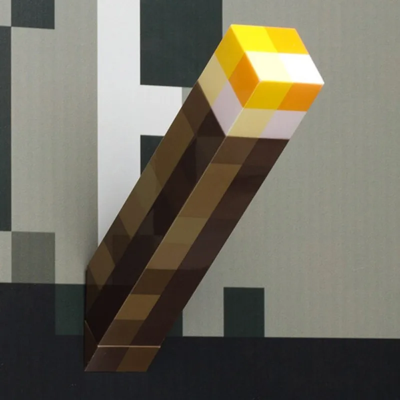 Light Up Minecraft Torch LED Night Wall Light Minecraft Game Design