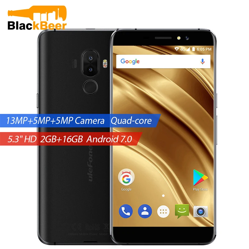 

Ulefone S8 Pro Smartphone Dual Cameras Mobile Phone 5.3 inch HD MTK6737 Quad Core Android 7.0 2GB+16GB Fingerprint ID Cellphone