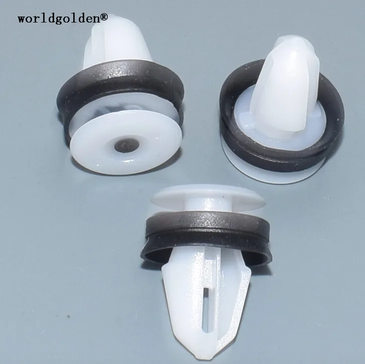 Worldgolden 100pcs Auto Fasteners With Rubber Ring Retaining Clip For