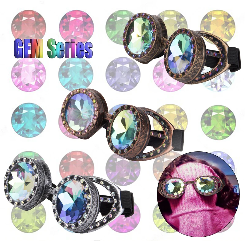 C. F. GOGGLE стимпанк очки красочные линзы с модным дизайном Rave фестиваль вечерние EDM стекло es Косплей винтажные стеклянные очки
