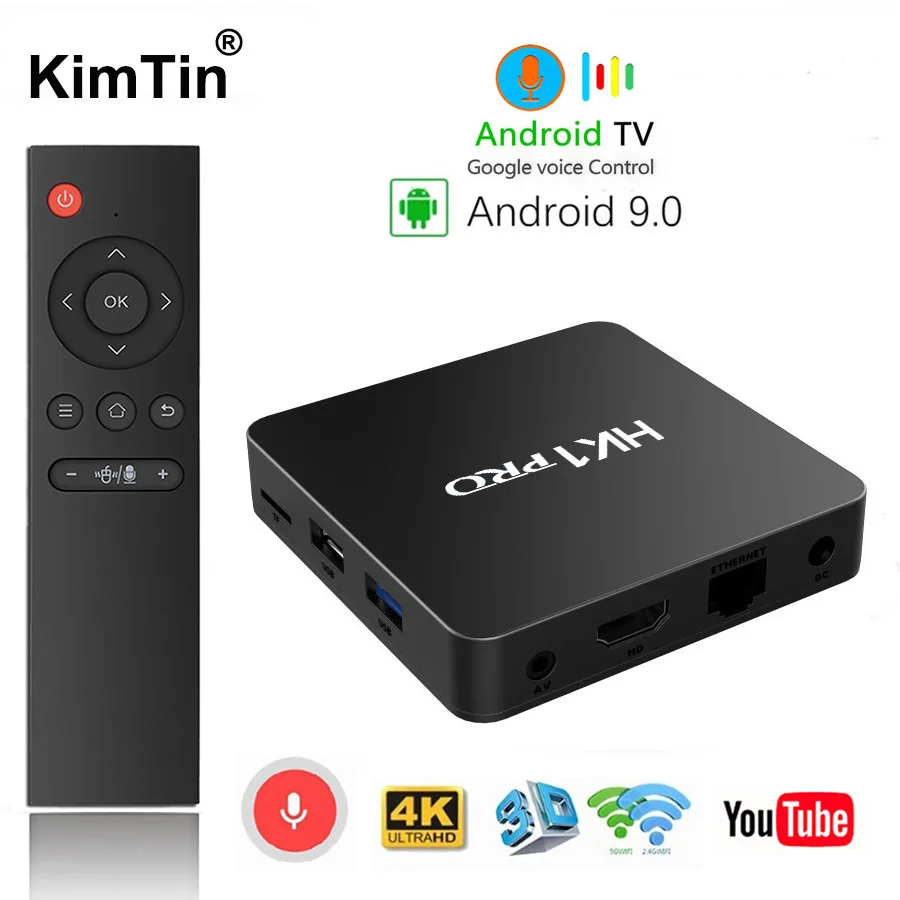 HK1 PRO Smart TV Box Android 8 1 четырехъядерный процессор Amlogic S905X2 DDR4 4 Гб 64 Voice 2 4G 5G WiFi Bluetooth 4K HD