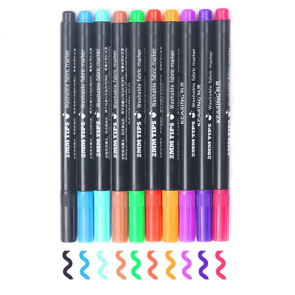 DIY Painting Supplies 10 Colors Fabric Marker Washable Fabric And T 