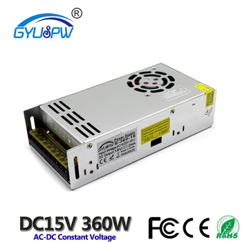 

DC Power Supply 15V 24A 360w Switching Power Source Transformer 110V 220V AC to DC15v Led Driver For Led Module sign Light CCTV