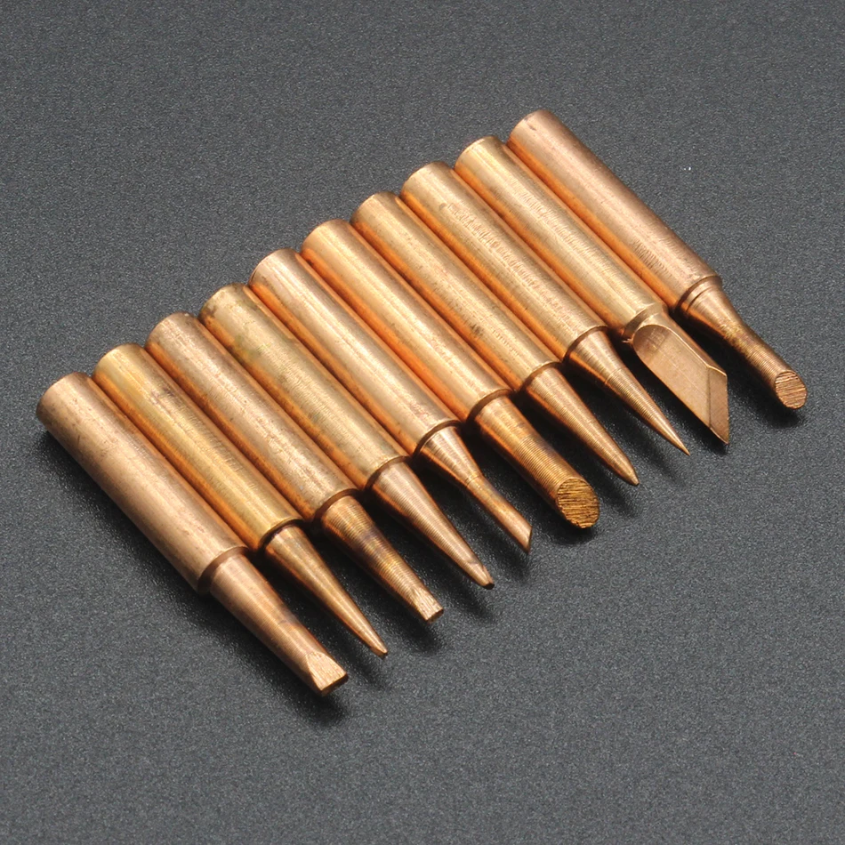 hot air rework station 10pcs/lot Iron casing Solder Iron Tip 900M-T Flux For 936 SAIKE ATTEN GORDAK KADA YIHUA Soldering Rework Station Iron Tsui electronics soldering kit Welding Equipment