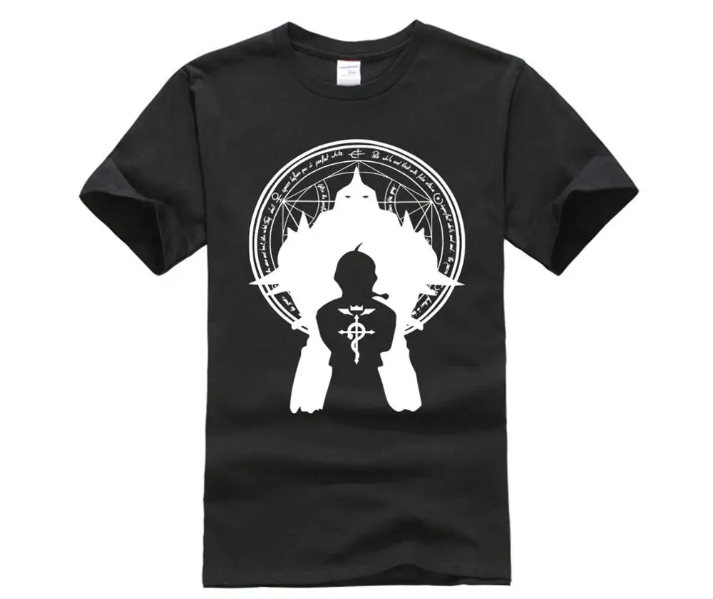 

Gildan funny t shirt FM ALCHEMIST FMA FULL METAL ALCHEMIST EDWARD ED ALCHEMY RED FULLMETAL tshirt men tee