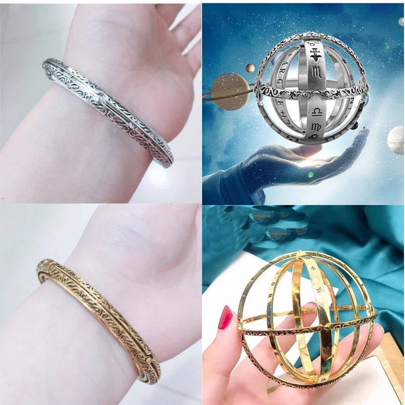 

2019 New Trendy Astronomical Ball Bracelet for Women Couple Lover Bangle Opening Bracelets Cosmic World Jewelry Gifts for Men