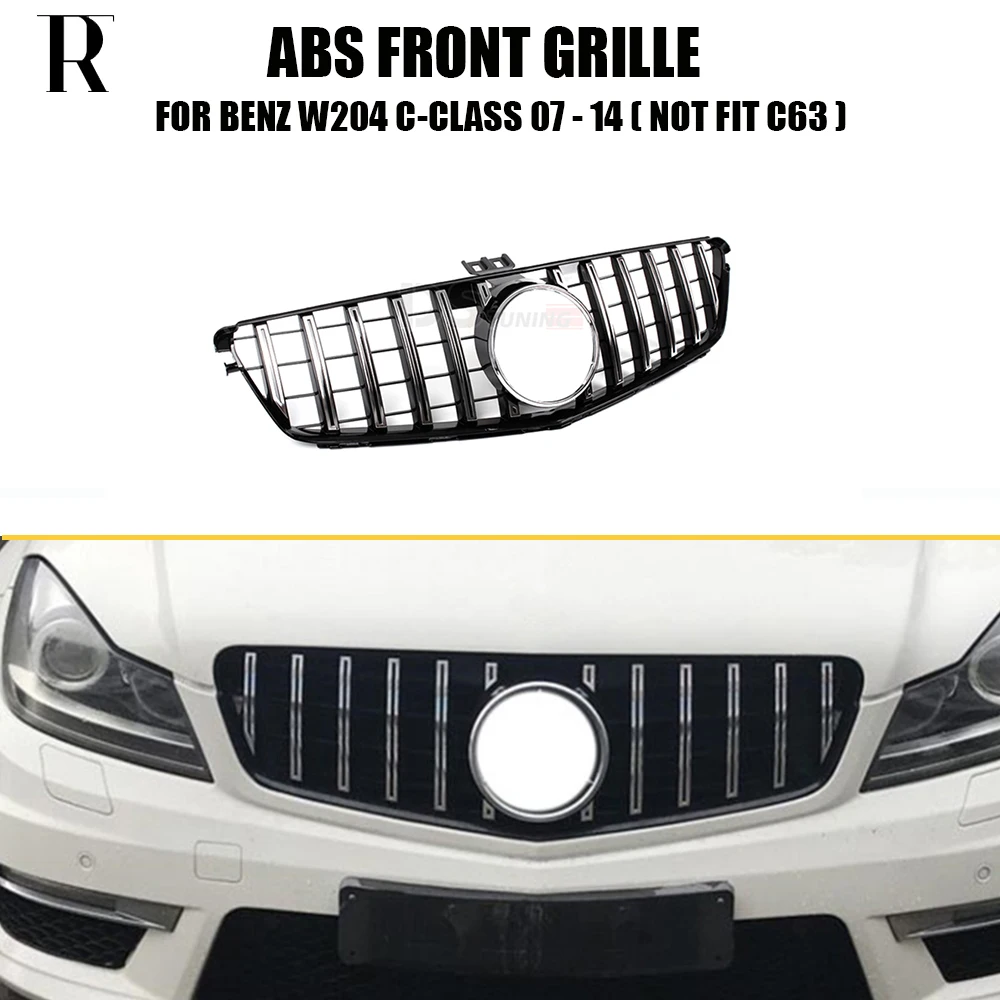 

W204 ABS GT Style Front Bumper Grill Grille for Mercedes Benz W204 C180 C200 C220 C260 C300 C350 7 - 14 ( NO Star Logo )