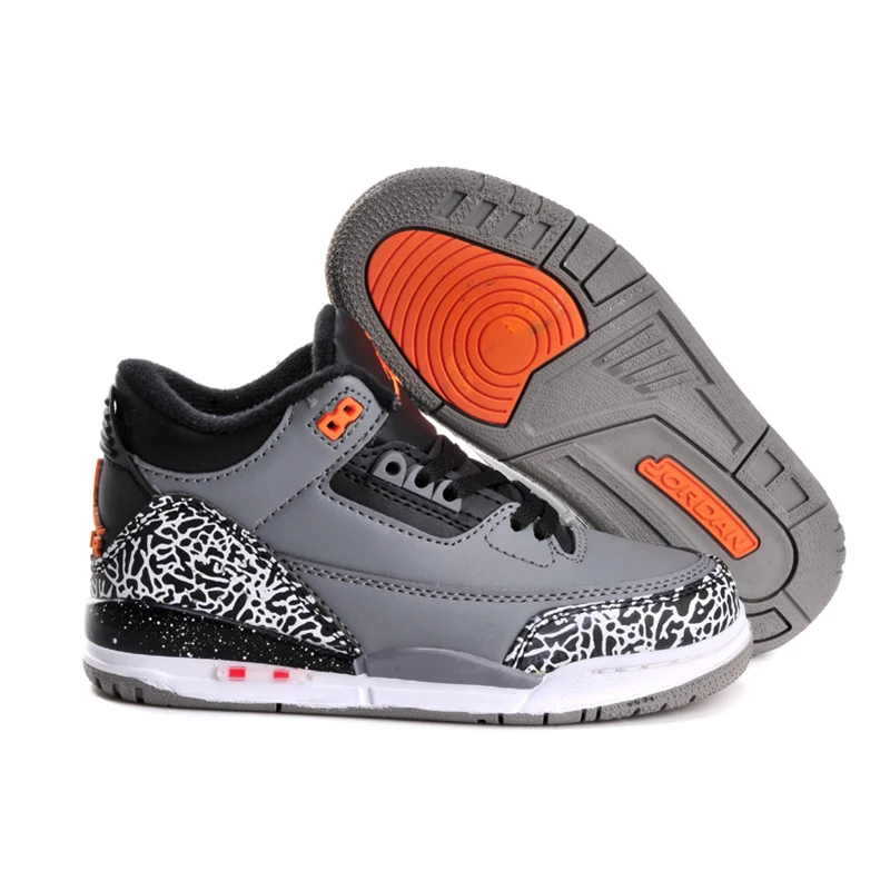 

KID AIR US JORDAN 3 Breathable Shoes Boy black Cement blue Outdoor Sneakers Sport Sneaker Girl Baby New Arrival