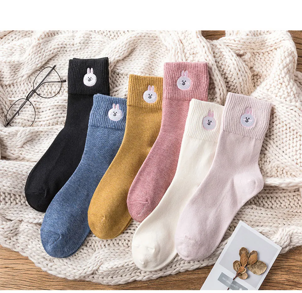 Hot Fashion Cartoon Cute Short Socks Women Harajuku Comfortable Lovely Girl Cotton Sock Comfortable Lovely In Spring Summer (1)
