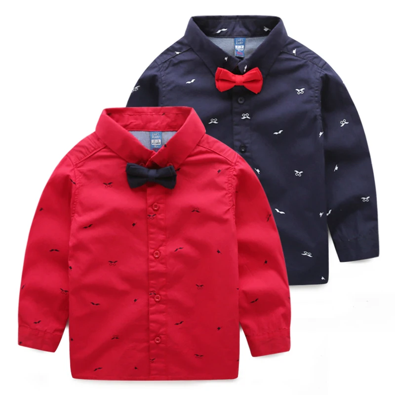 

shirt for boys spring tie baby long-sleeved shirt children