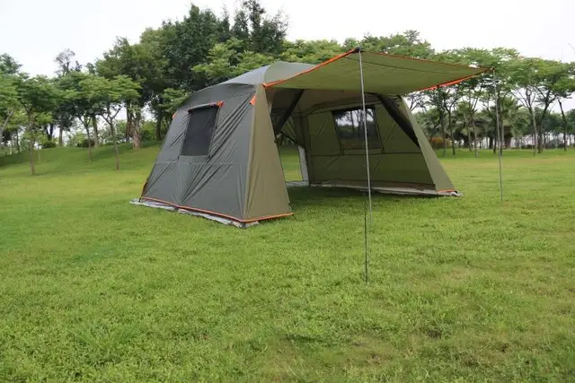 Best price at $111 Cheap Rainproof double layer outdoor sun-shading 4Corners garden arbor/Multiplayer party camping tent/Awning shelter anti-mosquito