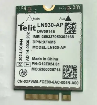

wireless card for Dell Dw5814E p/n XFVM5 0XFVM5 LN930-AP WWAN 4G NGFF CARD Latitude 14" 7480 5480