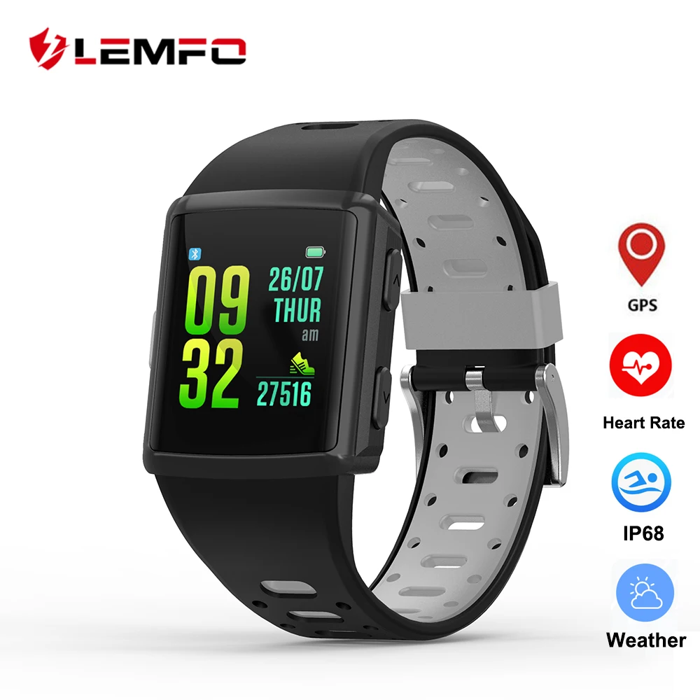 

LEMFO M3 GPS Smart Watch Men 1.3 Inch IP68 Waterproof Heart Rate Activity Tracker Bracelet 300Mah Battery Support Multi-Language