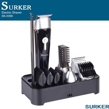 Surker профессиональный 5 в 1 для стрижки волос Перезаряжаемые беспроводные Уход за лошадьми комплект для Для мужчин триммер для бороды машинка для стрижки волос в носу Двойной бритвы