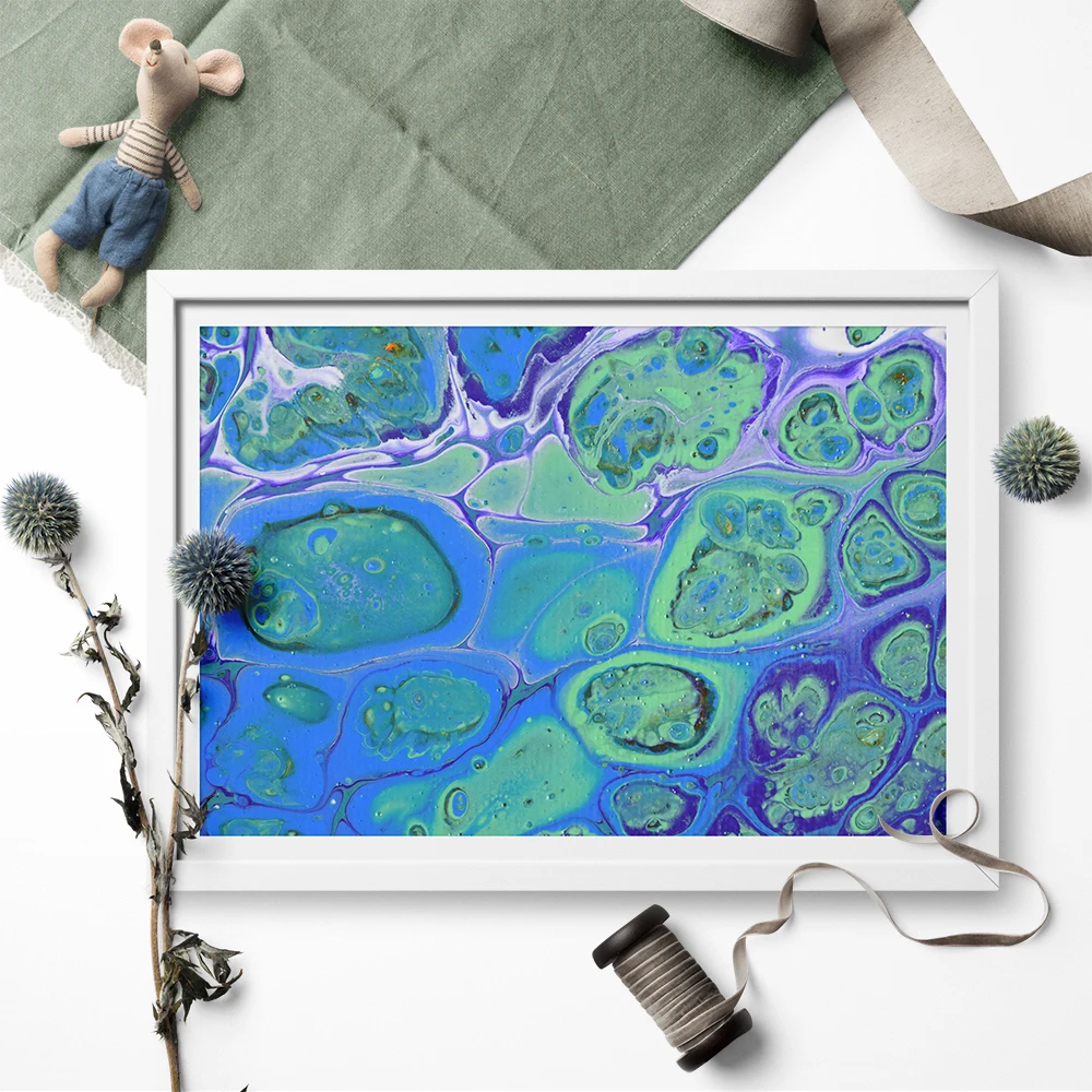 

A Acrylic Pour Fluid Art Flow Abstract Modern Wall Art Canvas Painting Poster And Print Wall Art Picture Home Decor No Frame