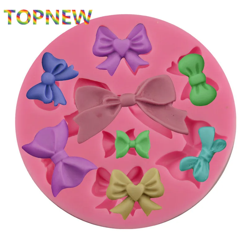 

Bowknots Silicone Mold Cake Decorating Candy Molds Polymer Clay Craft Kitchen Cake Tools
