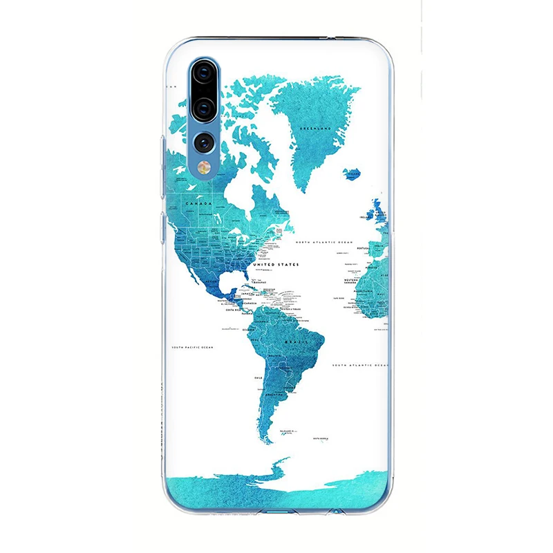 Дорожная карта мира Жесткий телефон чехол для Huawei P8 P9 P10 P20 P30 Lite Pro Mini P Smart - Цвет: H3