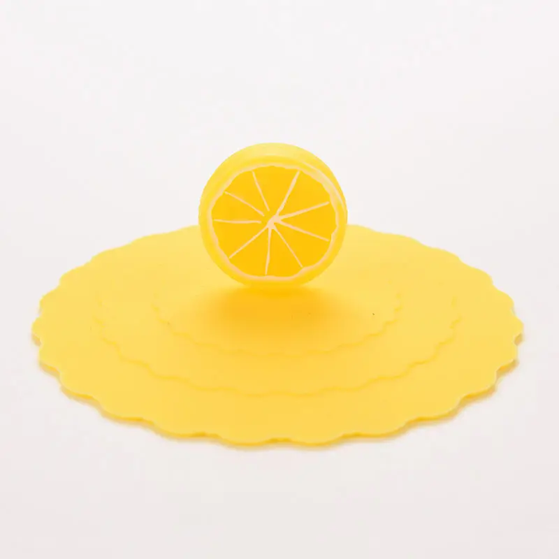 Милые противопылевые силиконовые крышки для крышек герметичные крышки кофе герметичные принадлежности крышки для домашнего использования кухни - Цвет: Yellow Lemon