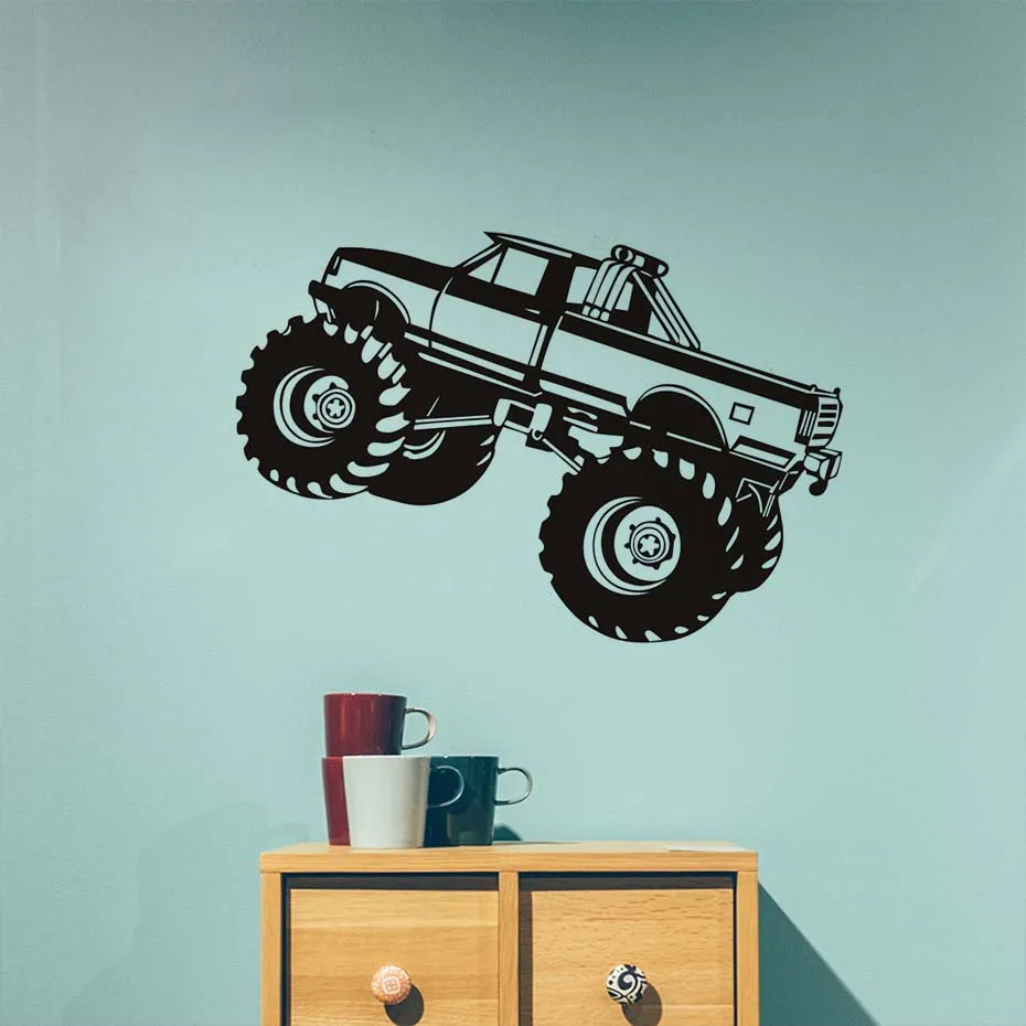Vinyl Big Truck Wall Sticker Removable Pvc Off Road Vehicle Decals In