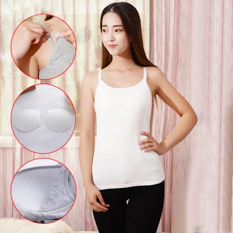 Women Maternity Tank Tops Pregnancy Casual Vest Breastfeeding Camisole Nursing