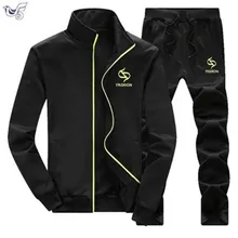 new Men Set Fashion Autumn Spring Sporting Suit Sweatshirt +Sweatpants 2 Pieces Mens Clothing Slim Male Tracksuit M-4XL