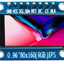 Ips 0,96 дюймов 7P SPI HD 65K полноцветный ЖК-модуль ST7735 Привод IC 80*160(не OLED