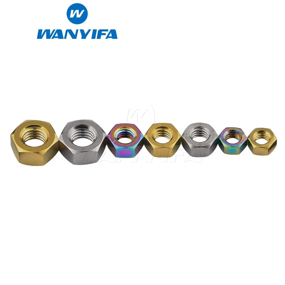 Grade 5 Titanium Ti Hex Flange M5 M6 M8 M10 Nut for Bike Autocycle Car Boat